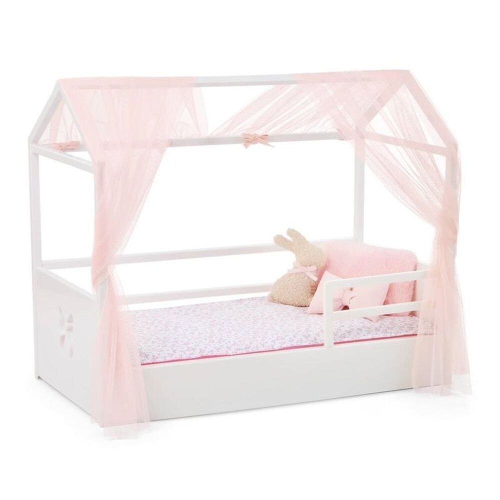 Our Generation Enchanting Pink Canopy Bed 18" Doll Furniture Accessory Set